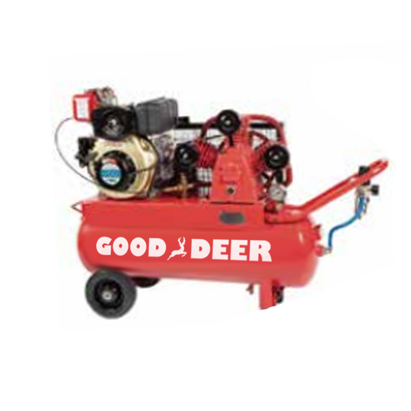 Heavy Duty Diesel Movable Piston Type Air Compressor